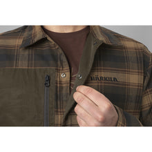 Eirik Reversible Shirt Jacket - Dark Warm Olive/Burgundy by Harkila Shirts Harkila   