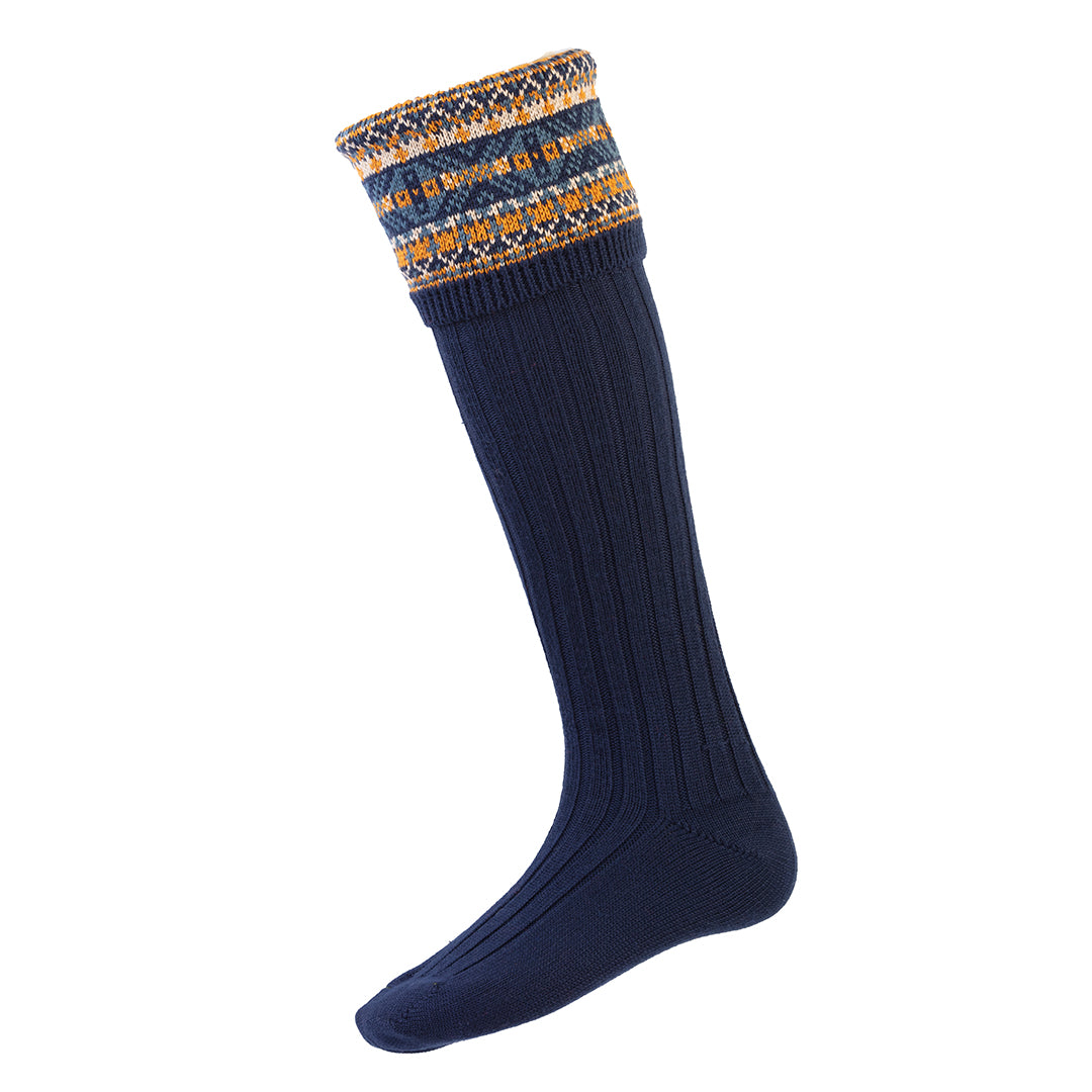 Fairisle Socks - Navy by House of Cheviot Accessories House of Cheviot   