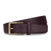 Feather Edge Leather 35mm Belt - Dark Brown by Hoggs of Fife