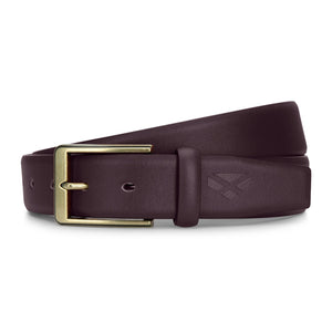 Feather Edge Leather 35mm Belt - Dark Brown by Hoggs of Fife Accessories Hoggs of Fife   