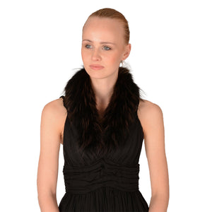 Fox Fur Collar Black by Jayley Accessories Jayley   