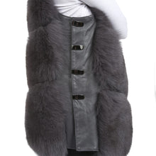 Fox Fur Gilet Grey by Jayley Waistcoats & Gilets Jayley   