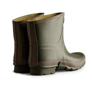 Gardener Short Wellington Boots - Dark Olive/Clay by Hunter Footwear Hunter   