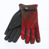 Ladies Harris Tweed/Leather Country Gloves Red by Failsworth
