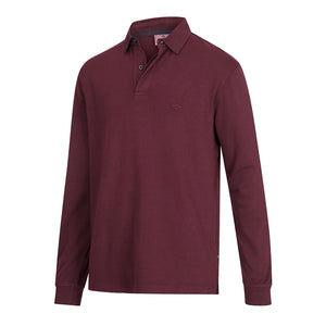 Heriot L/S Rugby Shirt - Merlot by Hoggs of Fife Shirts Hoggs of Fife   