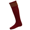 Houndstooth Sock - Burgundy by House of Cheviot