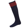 Houndstooth Sock - Navy by House of Cheviot