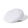 Irish Linen Flat Cap White by Failsworth