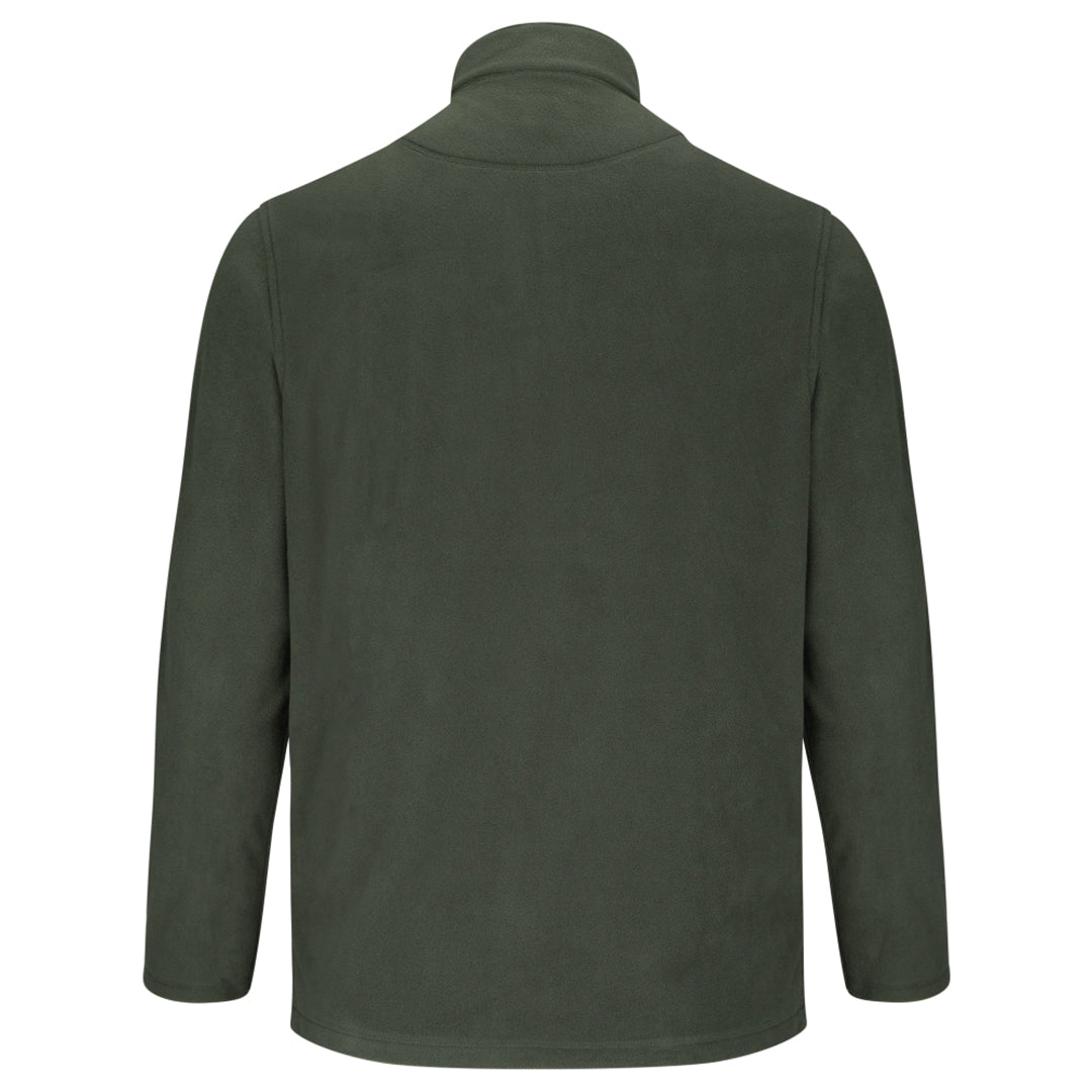 Islander 1/4 Zip Micro Fleece Shirt - Dark Olive by Hoggs of Fife Shirts Hoggs of Fife   