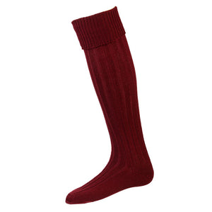 Jura Sock - Burgundy by House of Cheviot Accessories House of Cheviot   