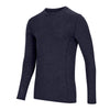 Merino Wool Crew Neck Long Sleeve Base Layer - Navy by Hoggs of Fife
