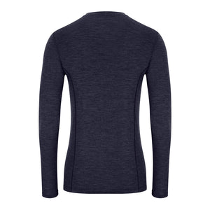 Merino Wool Crew Neck Long Sleeve Base Layer - Navy by Hoggs of Fife Shirts Hoggs of Fife   
