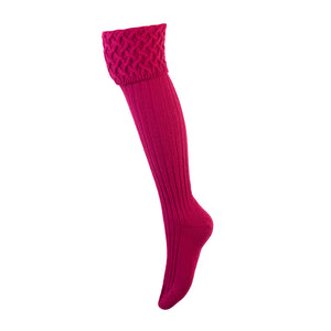 Lady Rannoch Socks - Fuchsia by House of Cheviot Accessories House of Cheviot   