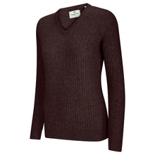 Lauder Ladies Cable Pullover - Redwood by Hoggs of Fife Knitwear Hoggs of Fife   