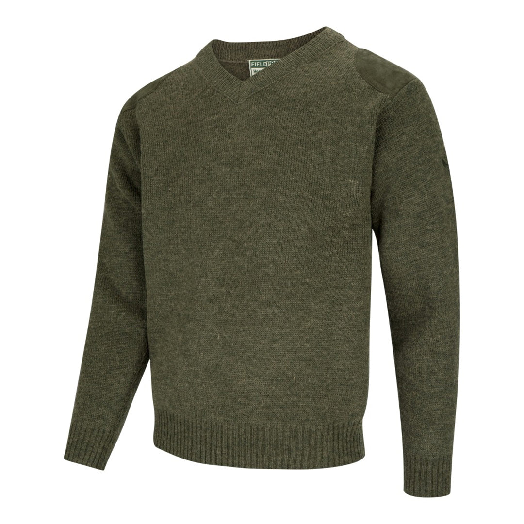Melrose Hunting V Neck Pullover by Hoggs of Fife Knitwear Hoggs of Fife   