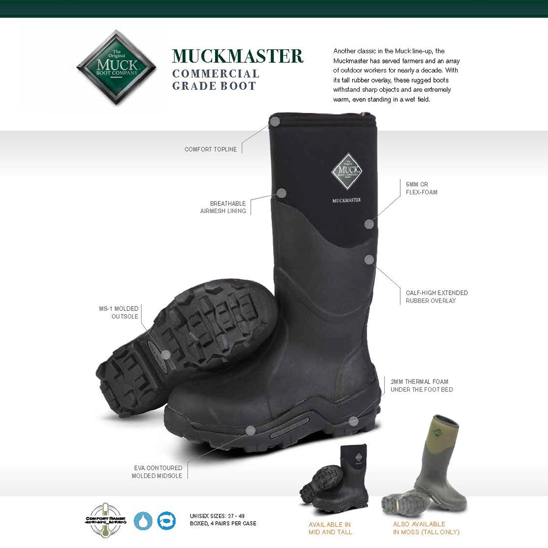 Unisex Muckmaster Short Boots Moss by Muckboot Footwear Muckboot   