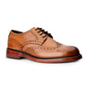 Muirfield Brogue Shoe Rubber Sole - Burnished Tan by Hoggs of Fife