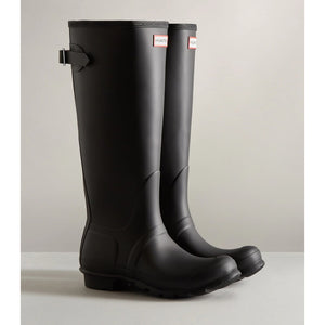 Women's Original Tall Back Adjustable Wellington Boots - Black by Hunter Footwear Hunter   