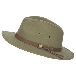 Panmure Canvas Foldable Hat Khaki by Hoggs of Fife Accessories Hoggs of Fife   