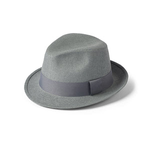 Paperstraw Trilby Hat Grey by Failsworth Accessories Failsworth   