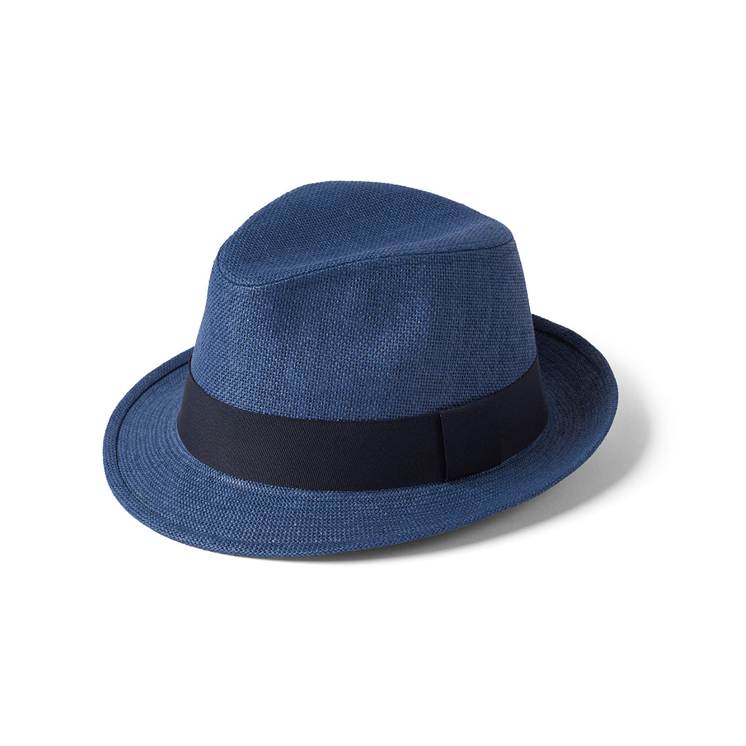 Paperstraw Trilby Hat Navy by Failsworth Accessories Failsworth   