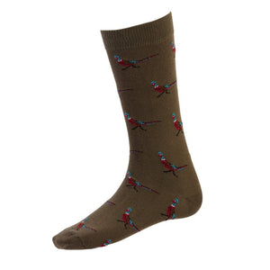Pheasant Cotton Socks by House of Cheviot Accessories House of Cheviot   