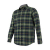 Pitmedden LS Flannel Check Shirt - Green Check by Hoggs of Fife