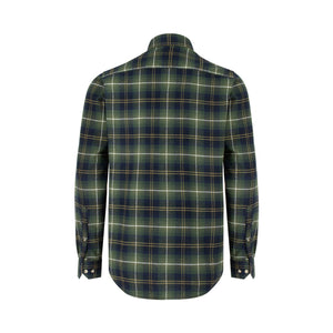 Pitmedden LS Flannel Check Shirt - Green Check by Hoggs of Fife Shirts Hoggs of Fife   