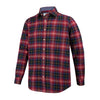 Pitmedden LS Flannel Check Shirt - Rust Check by Hoggs of Fife