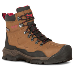 Poseidon S3 Safety Lace-up Boot Tan Nubuck by Hoggs of Fife Footwear Hoggs of Fife   