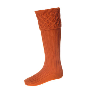 Rannoch Socks - Burnt Orange by House of Cheviot Accessories House of Cheviot   