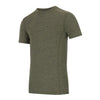 Merino Wool Crew Neck Short Sleeve Base Layer - Green by Hoggs of Fife