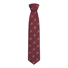 100% Silk Woven Pheasant Tie - Wine by Hoggs of Fife Accessories Hoggs of Fife   
