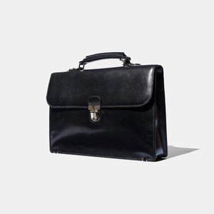 Small Briefcase - Black Leather by Baron Accessories Baron   