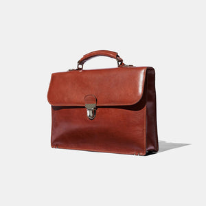 Small Briefcase - Cognac Leather by Baron Accessories Baron   