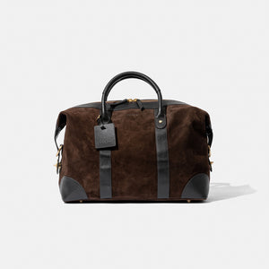 Small Weekend Bag Brown Suede by Baron Accessories Baron   