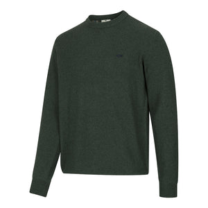 Stonehaven Crew Neck Cable Pullover - Pine by Hoggs of Fife Knitwear Hoggs Of Fife   