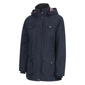 Struther Ladies Field Coat w/ Hood - Navy by Hoggs of Fife Jackets & Coats Hoggs of Fife   