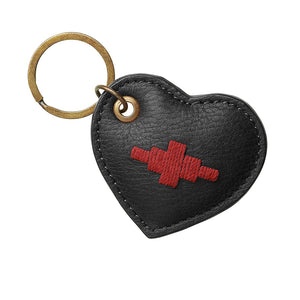 Vida Heart Keyring - Black/Burgundy by Pampeano Accessories Pampeano   