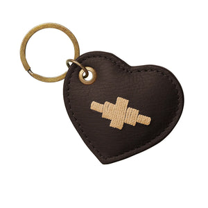 Vida Heart Keyring - Brown/Cream by Pampeano Accessories Pampeano   