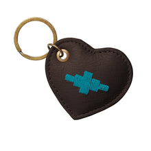Vida Heart Keyring - Brown/Turqoise by Pampeano Accessories Pampeano   