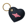 Vida Heart Keyring - Navy/Pink by Pampeano