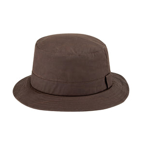 Waxed Bush Hat - Brown by Hoggs of Fife Accessories Hoggs of Fife   