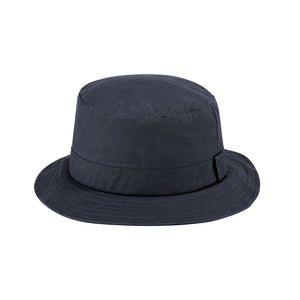 Waxed Bush Hat - Navy by Hoggs of Fife Accessories Hoggs of Fife   
