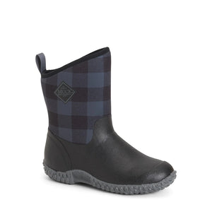 Women's RHS Muckster II Short Boot - Black/Grey Plaid by Muckboot Footwear Muckboot   