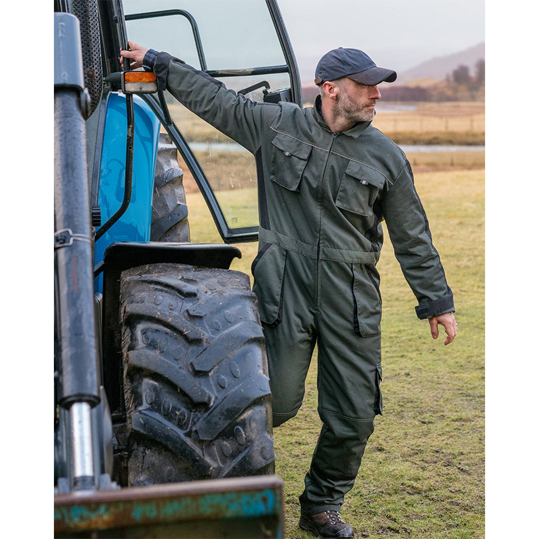 WorkHogg Coverall Zipped - Green/Black by Hoggs of Fife Jackets & Coats Hoggs of Fife   