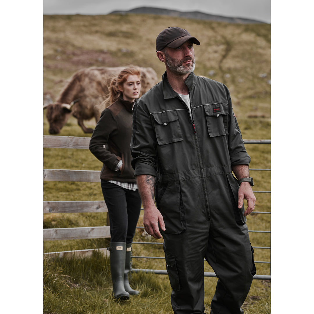 WorkHogg Coverall Zipped - Green/Black by Hoggs of Fife Jackets & Coats Hoggs of Fife   
