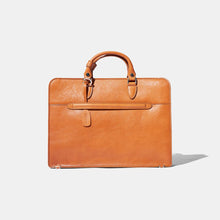 Zip Briefcase - Tan Grain Leather by Baron Accessories Baron   